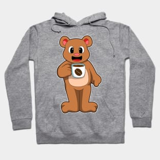 Bear with Cup of Coffee Hoodie